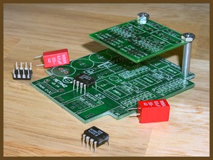 META42 PCB, crossfeed PCB, and assorted parts