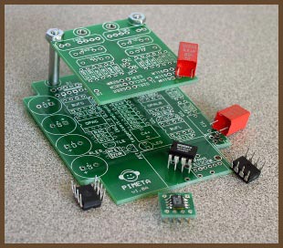 PIMETA PCB, crossfeed PCB, and assorted parts