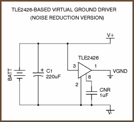 TLE2426CP-split power supply