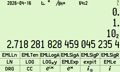 R47 EML log/exp menu screenshot
