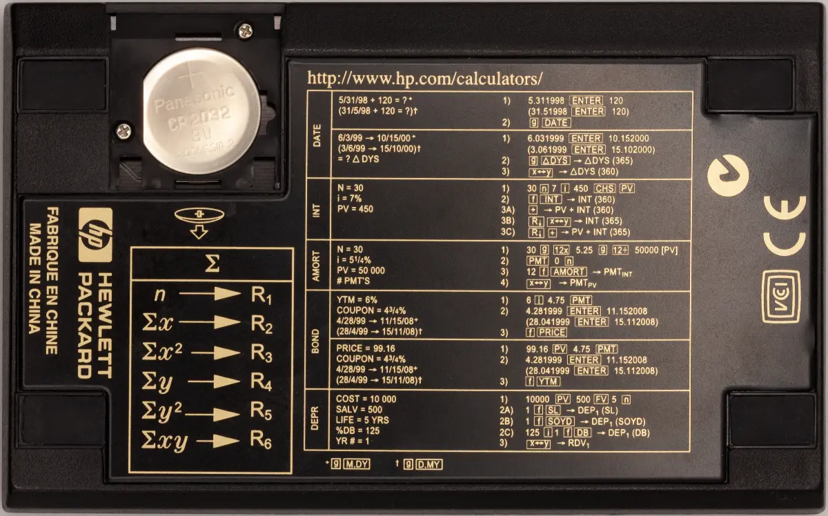 HP-12C original design, front side