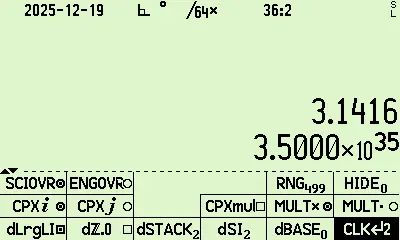 R47 emulating an HP 35s